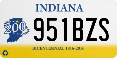 IN license plate 951BZS