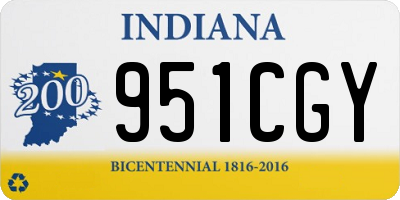 IN license plate 951CGY