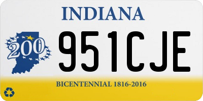 IN license plate 951CJE