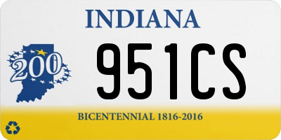IN license plate 951CS