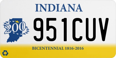 IN license plate 951CUV