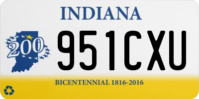 IN license plate 951CXU