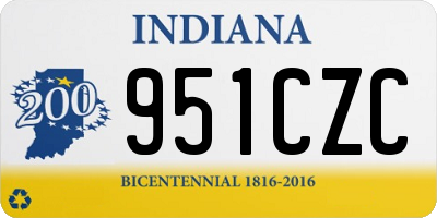 IN license plate 951CZC