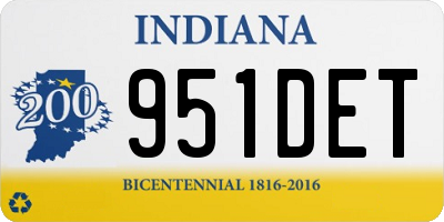 IN license plate 951DET