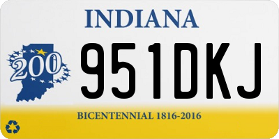 IN license plate 951DKJ