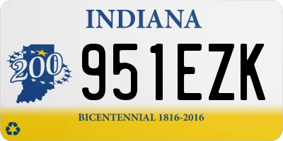 IN license plate 951EZK