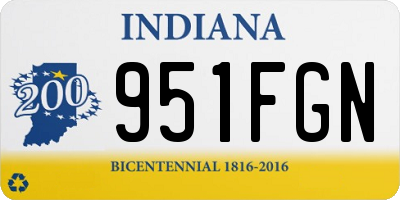 IN license plate 951FGN