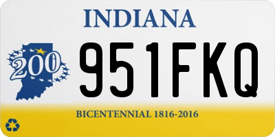 IN license plate 951FKQ
