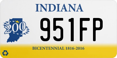 IN license plate 951FP