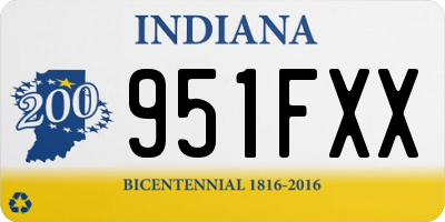 IN license plate 951FXX