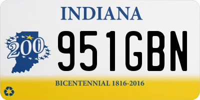 IN license plate 951GBN