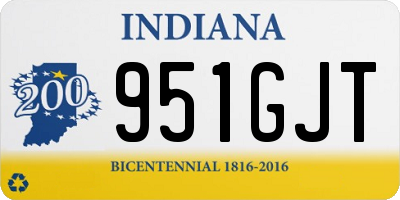 IN license plate 951GJT