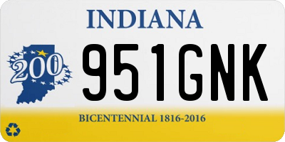 IN license plate 951GNK