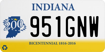 IN license plate 951GNW