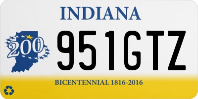 IN license plate 951GTZ