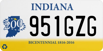 IN license plate 951GZG