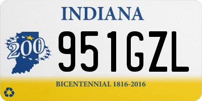 IN license plate 951GZL