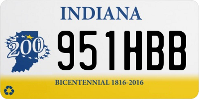 IN license plate 951HBB