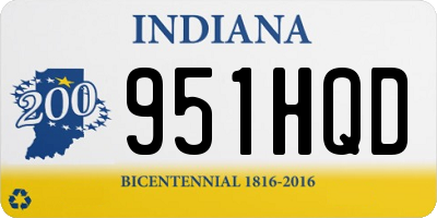 IN license plate 951HQD