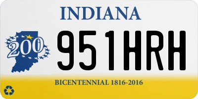 IN license plate 951HRH