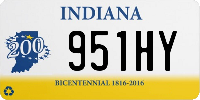 IN license plate 951HY