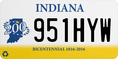 IN license plate 951HYW