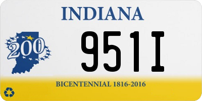 IN license plate 951I