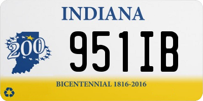 IN license plate 951IB