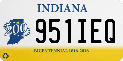 IN license plate 951IEQ
