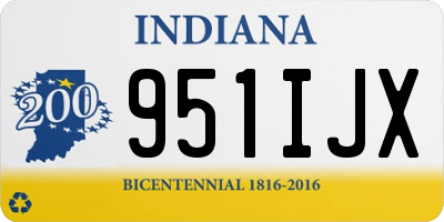IN license plate 951IJX