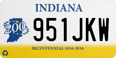 IN license plate 951JKW