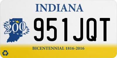 IN license plate 951JQT
