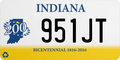 IN license plate 951JT