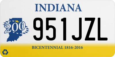 IN license plate 951JZL