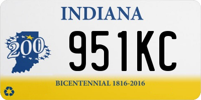 IN license plate 951KC