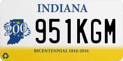 IN license plate 951KGM