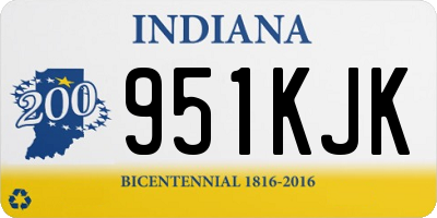 IN license plate 951KJK