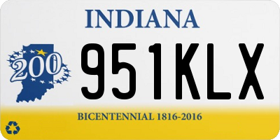 IN license plate 951KLX