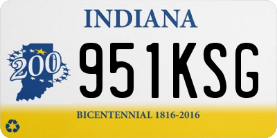 IN license plate 951KSG