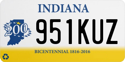 IN license plate 951KUZ
