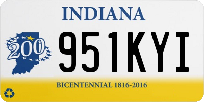 IN license plate 951KYI