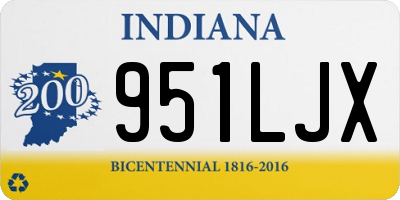IN license plate 951LJX