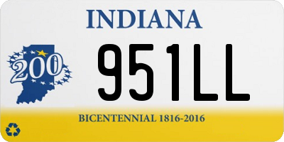 IN license plate 951LL