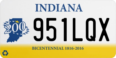 IN license plate 951LQX