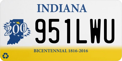 IN license plate 951LWU
