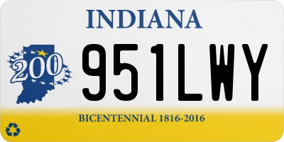 IN license plate 951LWY