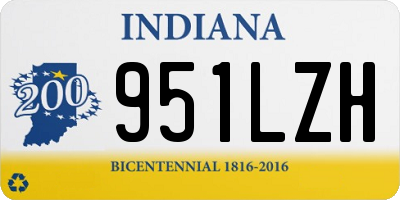 IN license plate 951LZH