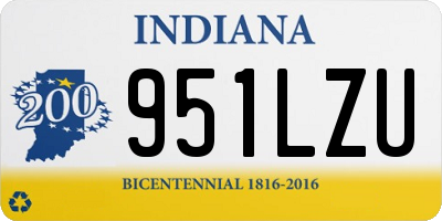 IN license plate 951LZU