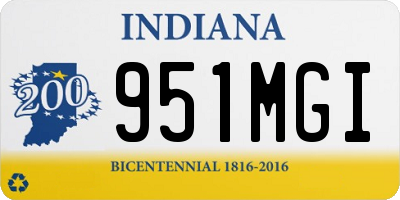 IN license plate 951MGI