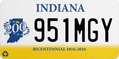 IN license plate 951MGY